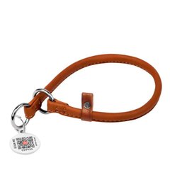 Collar (Коллар) WAUDOG Soft – Ошейник-удавка кожаный рывковый для собак с QR паспортом 0,6х30 см Черный