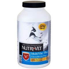Nutri-Vet (Нутрі-Вет) Multi-Vite Plus - Вітамінний комплекс "Мульти-вет Плюс" з кальцієм для собак 180 табл.