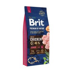 Brit Premium (Брит Премиум) by Nature JUNIOR L - Сухой корм с курицей для щенков и молодых собак крупных пород 3 кг