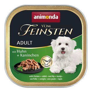 Animonda (Анимонда) Vom Feinsten Adult with Chicken rabbit &ndash; Консервированный корм с курицей и кроликом для собак (паштет с кусочками), 150 г