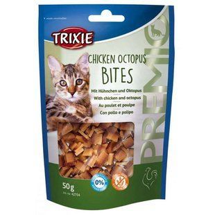 Trixie (Тріксі) PREMIO Chicken Octopus Bites - Ласощі з куркою і восьминогом для котів 50 г