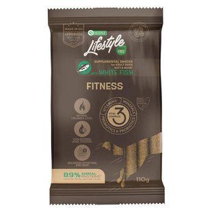 Nature's Protection (Нэйчерз Протекшн) Lifestyle Grain Free White fish Fitness - Беззерновые лакомства с белой рыбой для собак, 110 г
