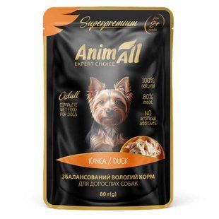 AnimAll (ЕнімАлл) Duck - Вологий корм для собак, з качкою, пауч, 85г