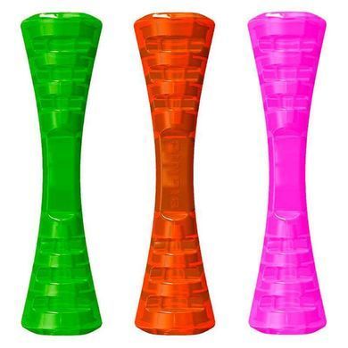 Bionic (Біонік) Opaque Stick &ndash; Іграшка суперміцна Опак Стік Гантель з нішами для ласощів для собак, Зелений, 19х5х4,3 см