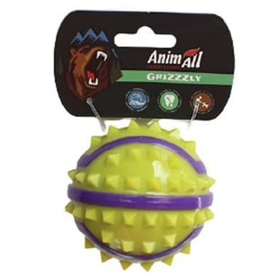 AnimAll (ЭнимАлл) GrizZzly - Игрушка мяч с шипами для собак, 8,4 см
