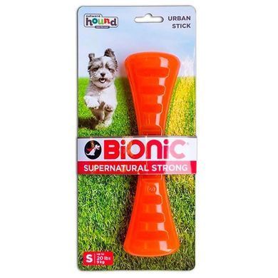 Bionic (Біонік) Opaque Stick &ndash; Іграшка суперміцна Опак Стік Гантель з нішами для ласощів для собак, Зелений, 19х5х4,3 см