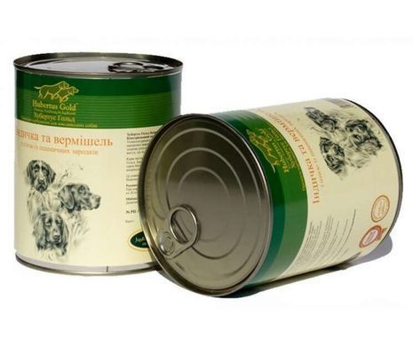 Hubertus Gold (Хубертус Голд) Консервований корм "Індичка та вермішель" для активних собак, 800 г