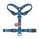 Collar (Коллар) WAUDOG Nylon - Анатомічна H-подібна шлея для собак з малюнком "Етно синій" і QR паспортом L/50-90х60-100 см