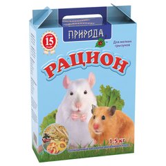 ТМ "Природа" Корм Рацион для мелких грызунов 1,5 кг