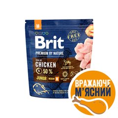 Brit Premium (Бріт Преміум) by Nature JUNIOR M - Сухий корм з куркою для цуценят і молодих собак середніх порід 1 кг