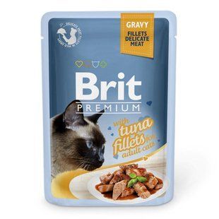 Brit Premium (Бріт Преміум) Cat Tuna fillets in Gravy - Вологий корм зі шматочками із філе тунця в соусі для котів 85 г