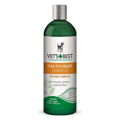 VET`S BEST (Ветс Бест) lea Itch Relief Shampoo - Заспокійливий шампунь від укусів бліх 470 мл