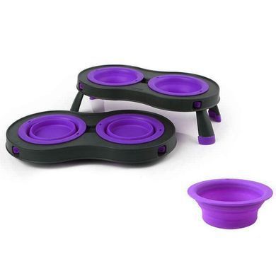 Dexas (Дексас) Replacement Bowls - Миска сменная (запасная) силиконовая для модели на складной подставке 600 мл Ярко-голубой