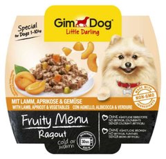 GimDog (ДжимДог) LITTLE DARLING Fruity Menu - Рагу с ягненком, абрикосом и овощами для собак мелких пород 100 г