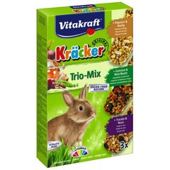 Vitakraft (Витакрафт) Kracker Trio Mix - Крекеры для кроликов с овощами и попкорном 3 шт./уп.