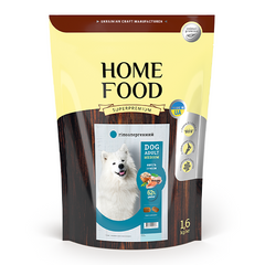 Гипоаллергенный сухой корм HOME FOOD (Хоум фуд) для взрослых собак MEDIUM - Форель с рисом 1.6 кг