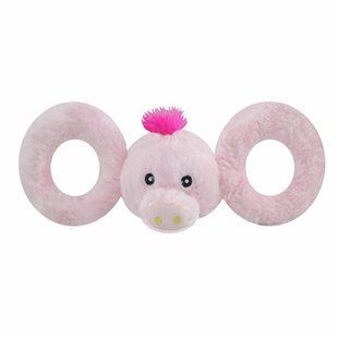 Jolly Pets (Джоллі Петс) TUG-A-MAL Pig Dog Toy - Іграшка-пискавка Порося для перетягування, 14х42х15 см
