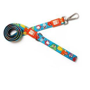 Max&Molly (Макс енд Моллі) Short Leash - Повідець короткий для собак Little Monsters з принтом Маленькі монстри, M