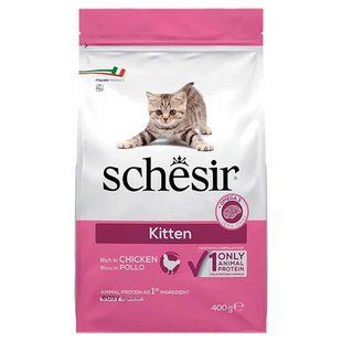 Schesir (Шезир) Cat Kitten - Сухой монопротеиновый корм с курицей для котят, 400 г
