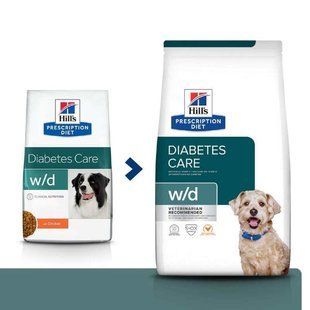 Hill's (Хиллс) Prescription Diet w/d Diabetes Care - Корм-диета c курицей для собак при сахарном диабете, избыточном весе, 10 кг