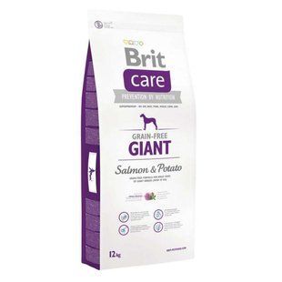 Brit Care (Бріт Кеа) Giant Salmon & Potato - Сухий корм з лососем і картоплею для дорослих собак гігантських порід 3 кг