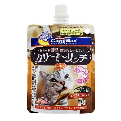 CattyMan (Кэттимен) Creamy Chicken сливочное пюре с курицей - жидкое лакомство для котов