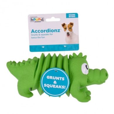 Outward Hound (Аутвард Хаунд) Accordionz Gator - Іграшка для собак Крокодил-акордеон 8,5х16,5х10 см Зелений