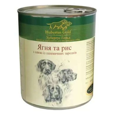 Hubertus Gold (Хубертус Голд) Консервований корм "Ягня і рис" для активних собак, 800 г