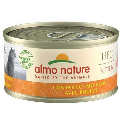 Almo Nature (Альмо Натюр) HFC Kitten Chicken - Консервований корм з куркою для кошенят (шматочки в желе) 70 г