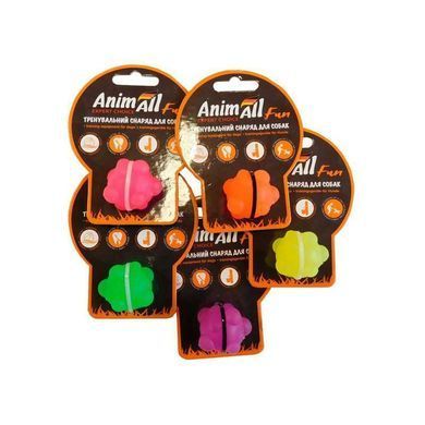 AnimAll (ЕнімАлл) Fun - Іграшка куля молекула для собак 3 см Помаранчевий