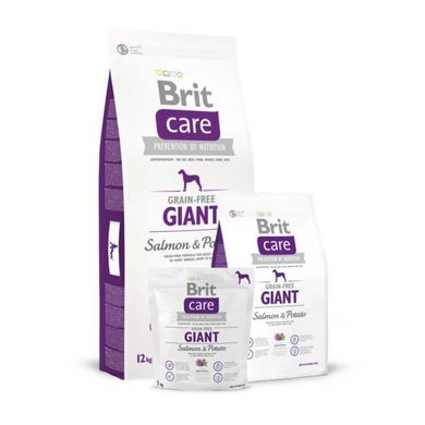 Brit Care (Бріт Кеа) Giant Salmon & Potato - Сухий корм з лососем і картоплею для дорослих собак гігантських порід 3 кг
