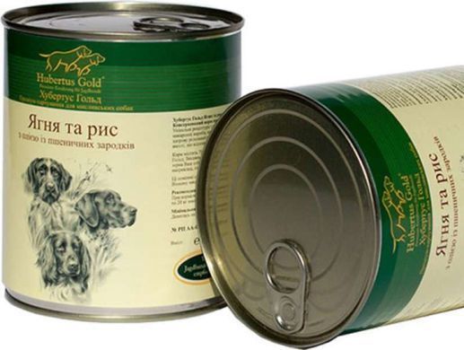 Hubertus Gold (Хубертус Голд) Консервований корм "Ягня і рис" для активних собак, 800 г