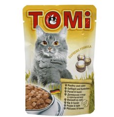 TOMi (Томи) Poultry & Rabbit - Консервированный корм с птицей и кроликом для котов 100 г