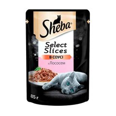 Sheba (Шеба) Black&Gold Select Slices - Влажный корм с лососем для котов (кусочки в соусе) 85 г