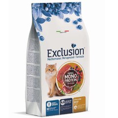 Exclusion (Ексклюжн) Noble Grain Cat Sterilized Beef - Монопротеїновий сухий корм з яловичиною для дорослих стерилізованих котів всіх порід 300 г