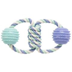 GimDog (ДжимДог) Cotton Dent Plus - Игрушка для собак Дент Плюс два кольца из веревки с термопластичной резиной 21см