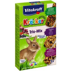 Vitakraft (Витакрафт) Kracker Trio Mix - Крекеры для кроликов с овощами, орехами и ягодами 3 шт./уп.