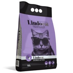 Lindocat (Ліндокет) Double Action Lavender&Argan - Бентонітовий наповнювач для котячого туалету з ароматом лаванди та арганової олії 10 л