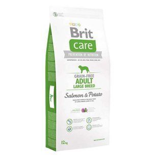 Brit Care (Бріт Кеа) Grain-free Adult Large Breed Salmon & Potato - Сухий корм з лососем і картоплею для дорослих собак великих порід 1 кг