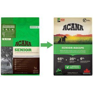 Acana (Акана) Senior Dog Recipe &ndash; Сухий корм c м'ясом курчати для літніх собак, 2 кг