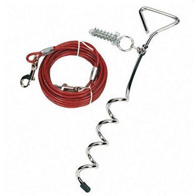 Karlie-Flamingo TIE OUT CABLE - Кабельный поводок с колом для собак 43 см/3 м