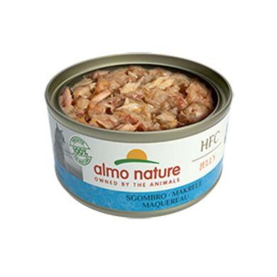Almo Nature (Альмо Натюр) HFC Jelly Adult Cat Mackerel - Консервированный корм с скумбрией для взрослых кошек (кусочки в желе) 70 г