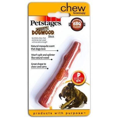 Petstages (Петстейджес) Dogwood Mesquite &ndash; Іграшка для собак, міцна гілка з ароматом барбекю, 10,5 см