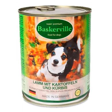 Baskerville (Баскервіль) Консерви з бараниною, картоплею і гарбузом для собак 400 г