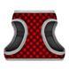 Collar (Коллар) WAUDOG Clothes - Мягкая шлея для собак c рисунком "Шотландка красная" и QR паспортом 24-27/18-20 см