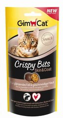 GimСat (ДжимКет) Crispy Bits Skin & Coat - Ласощі з куркою для котів, здоров'я шкіри і шерсті у котів 40 г
