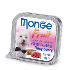 Monge (Монж) DOG FRUIT - Нежный паштет с курицей и малиной для собак 100 г