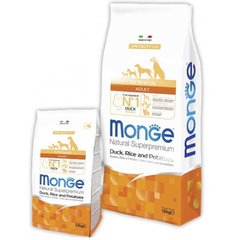 Monge (Монж) Natural Superpremium All Breeds Adult Duck, Rice & Potatoes - Сухой корм для взрослых собак всех пород с уткой и рисом 2,5 кг