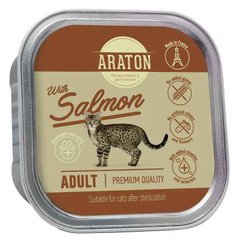 Araton (Аратон) Adult cat with Salmon - Влажный корм с лососем для взрослых стерилизованных котов 85 г