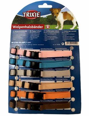 Trixie (Трикси) Junior Set of Puppy Collars - Ошейники для щенков в наборе 6 штук S-M (комплект 1)